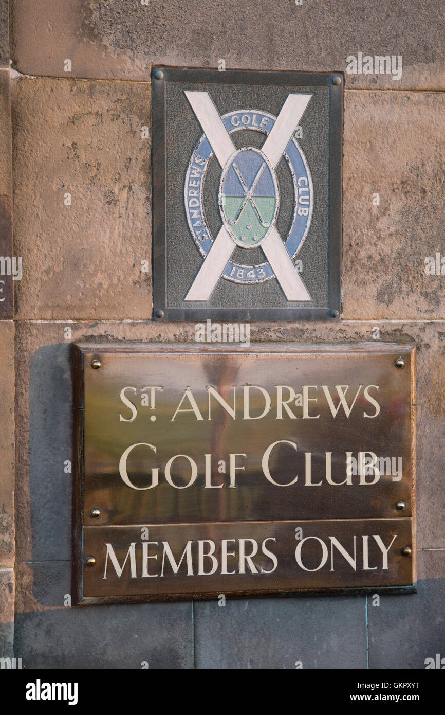 St Andrews Golf Club Clubhouse, Fife; Scotland; UK Stock Photo Alamy
