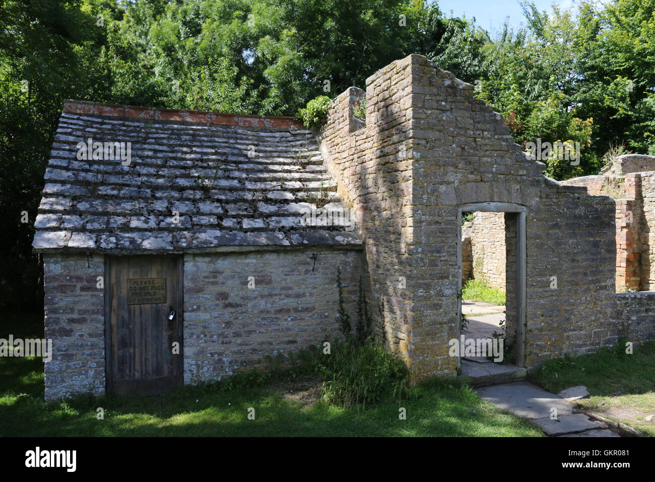 Abandoned building in Tyneham Village in Purbeck, Dorset