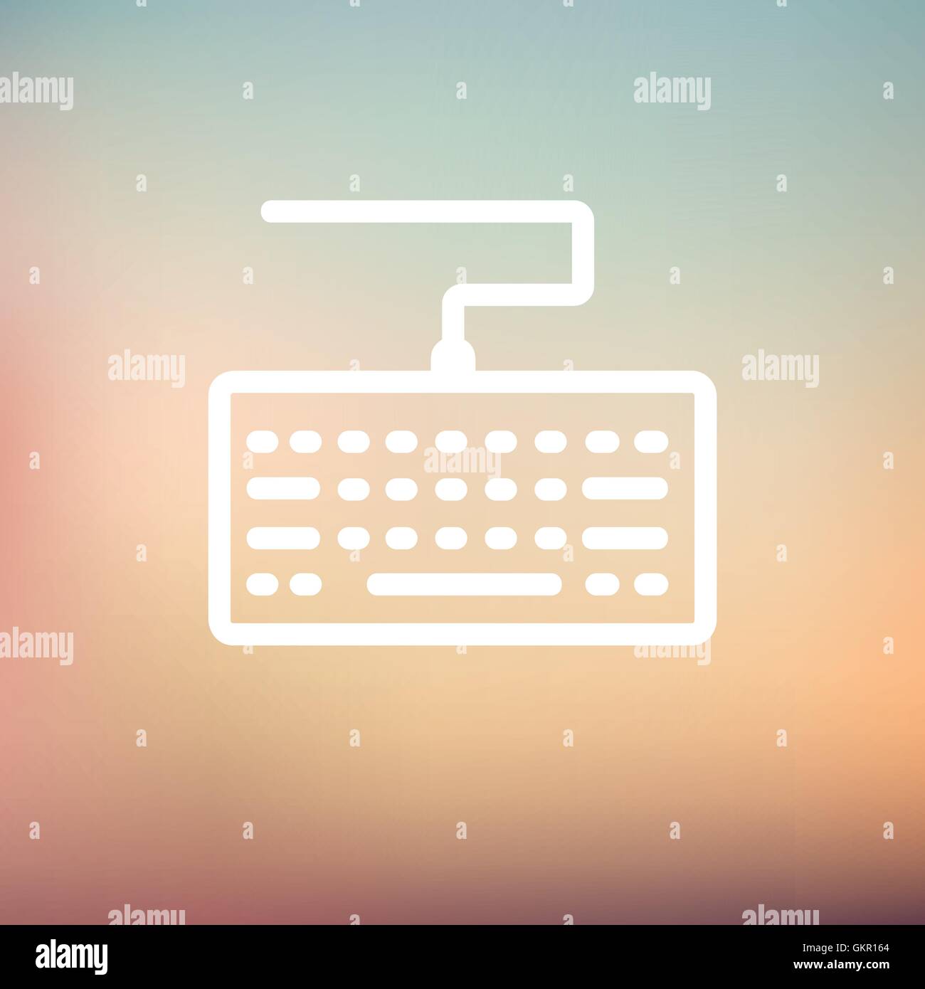 Keyboard thin line icon Stock Vector Image & Art - Alamy