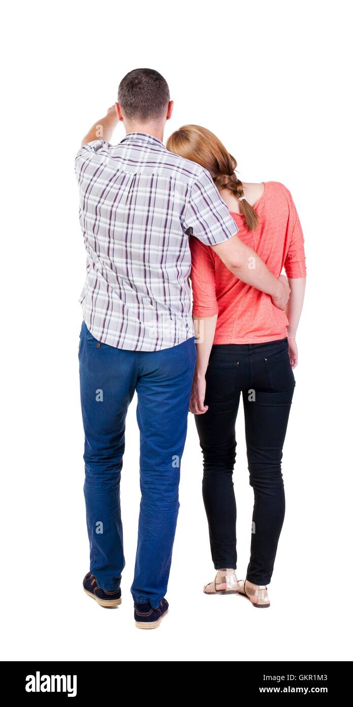 Back view going couple Stock Photo - Alamy