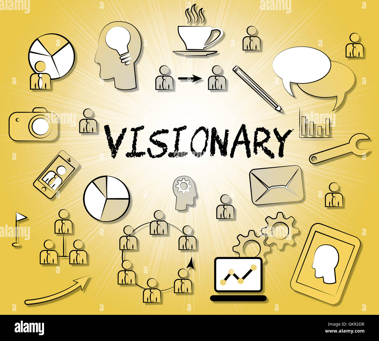 Visionary Icons Representing Insights Strategist And Ideals Stock Photo