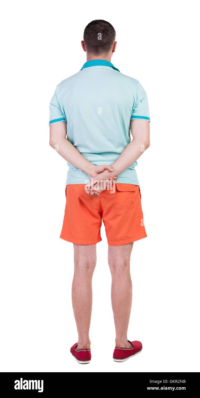 Back View Of Handsome Man In Shorts Stock Photo Alamy back-view-of-handsome-man-in-shorts-stock-photo-alamy