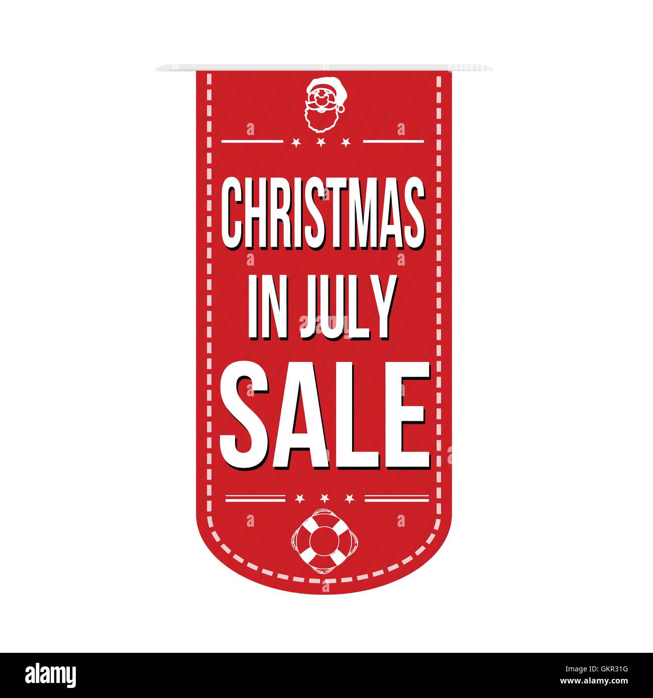 Christmas in july sale banner design Stock Vector