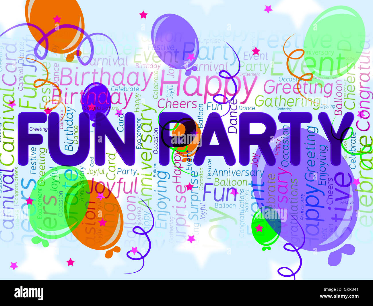 Fun Party Meaning Joyful Cheerful And Celebrations Stock Photo Alamy Fun Party Meaning Joyful Cheerful And Celebrations Stock Photo Alamy