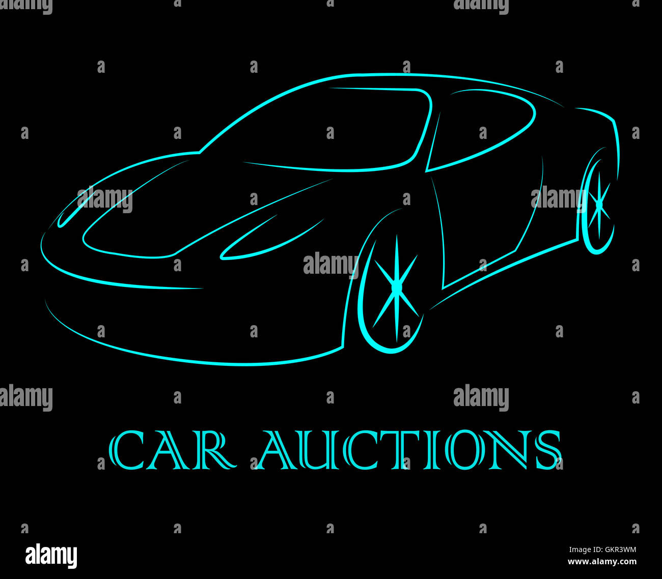 Car Auctions Meaning Bidding On Motor Vehicles Stock Photo