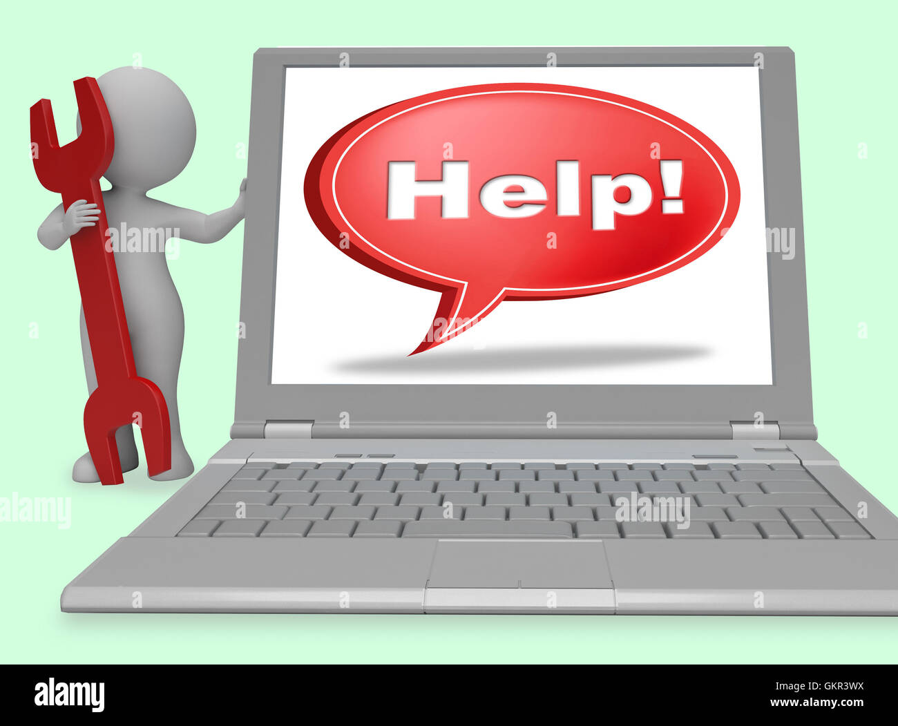 Help Bubble Indicating Questions Answered 3d Rendering Stock Photo - Alamy
