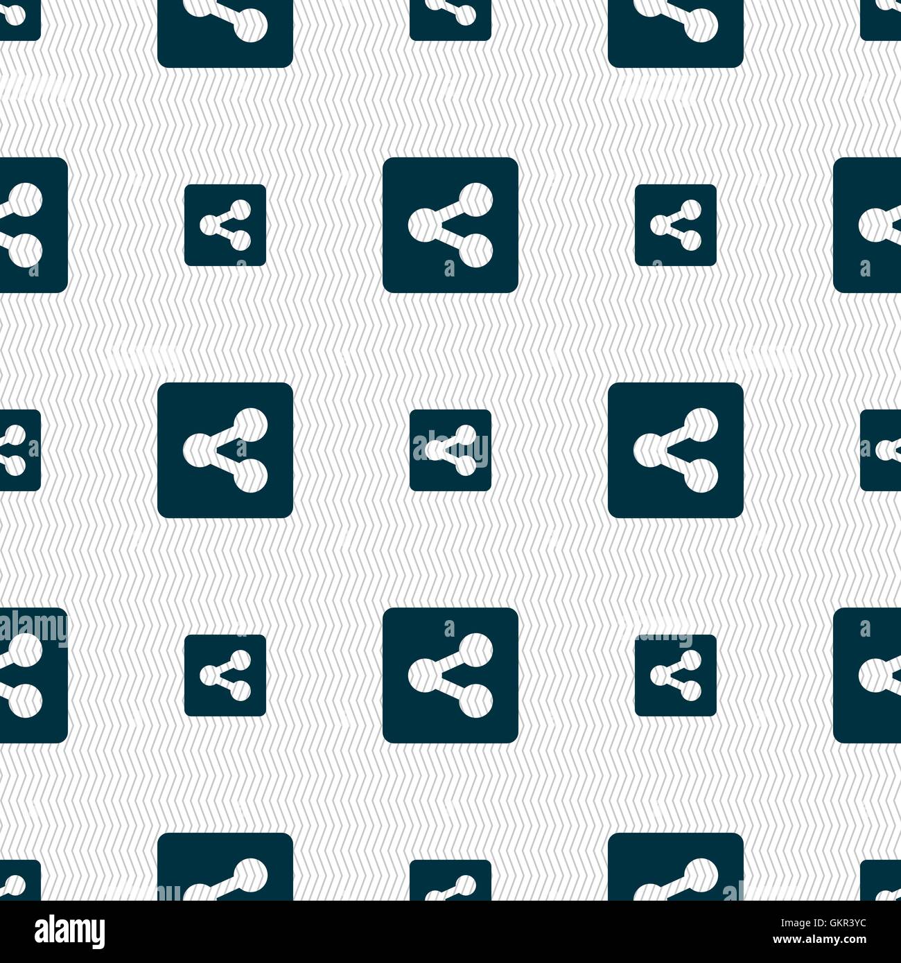 Share icon sign. Seamless pattern with geometric texture. Vector Stock ...
