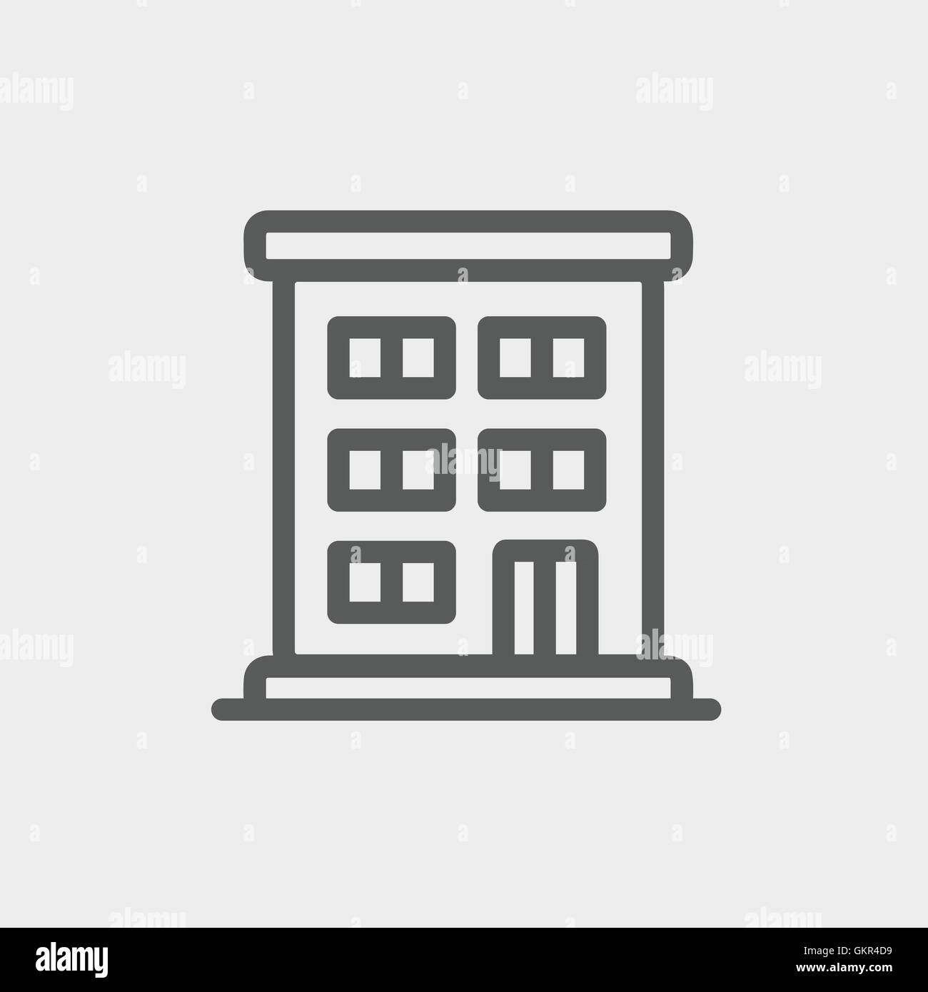 Residential building thin line icon Stock Vector Image & Art - Alamy