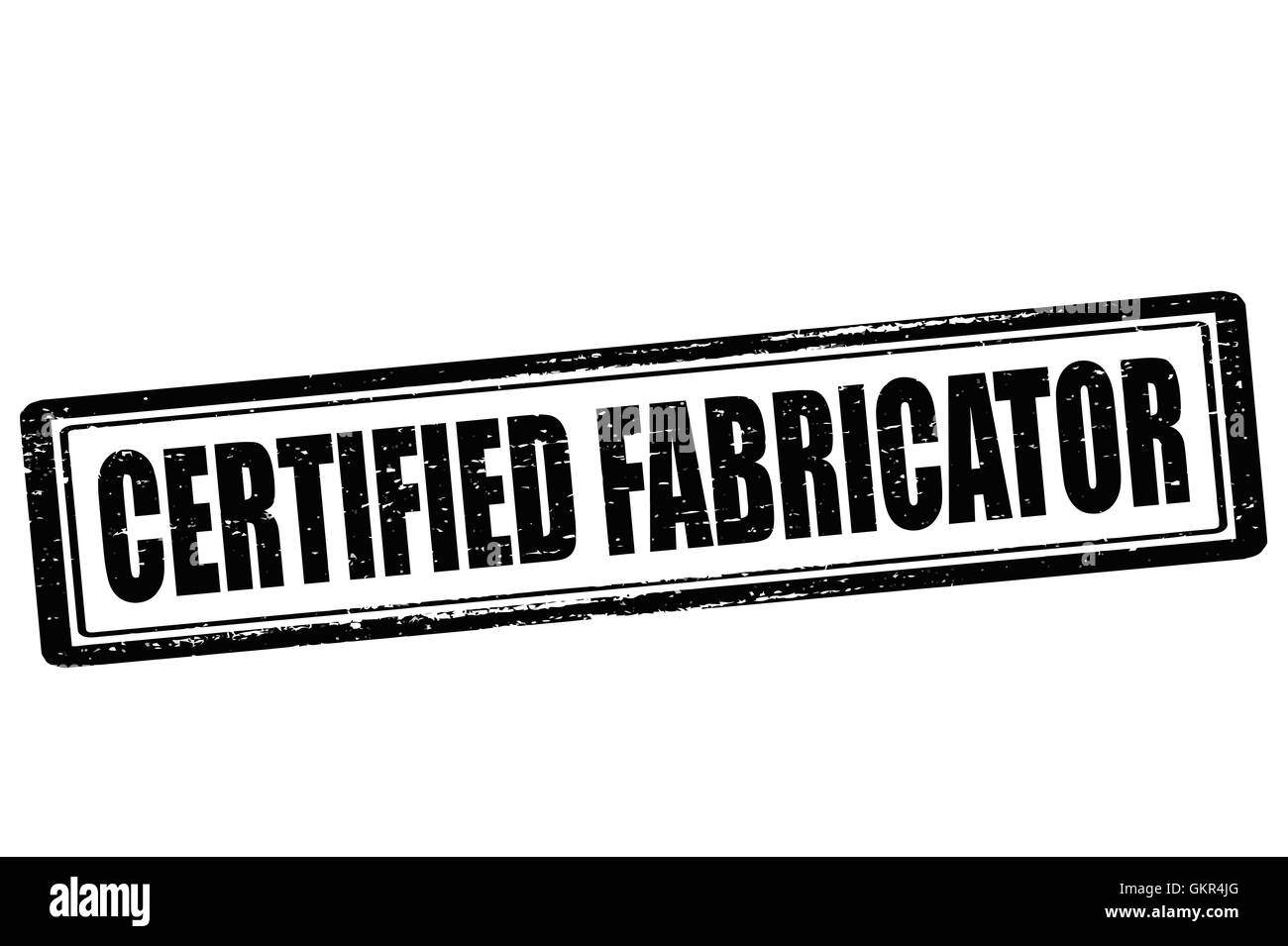 Certified fabricator Stock Vector