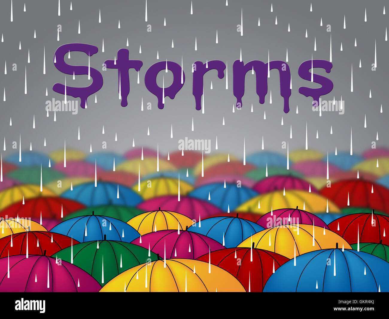 Storms Rain Showing Rainy Showers And Thunderstorms Stock Photo Alamy