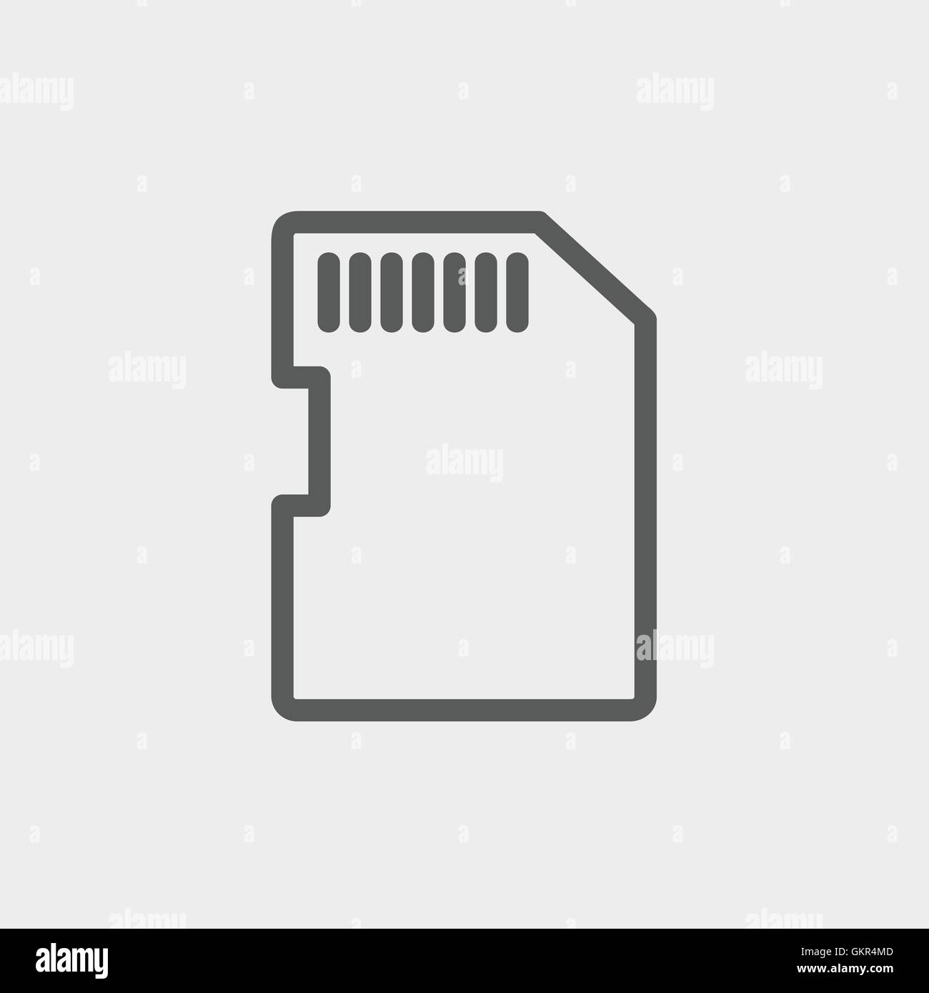 SIM Card thin line icon Stock Vector