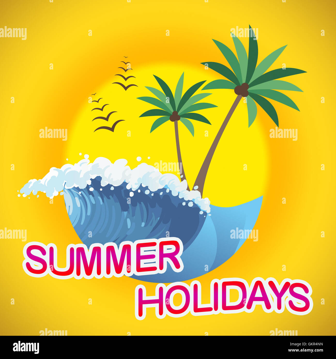 Summer Holidays Representing Vacation Getaway And Break Stock Photo