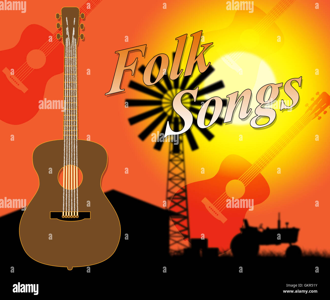 Folk Songs Meaning Country Ballards And Soundtracks Stock Photo Alamy