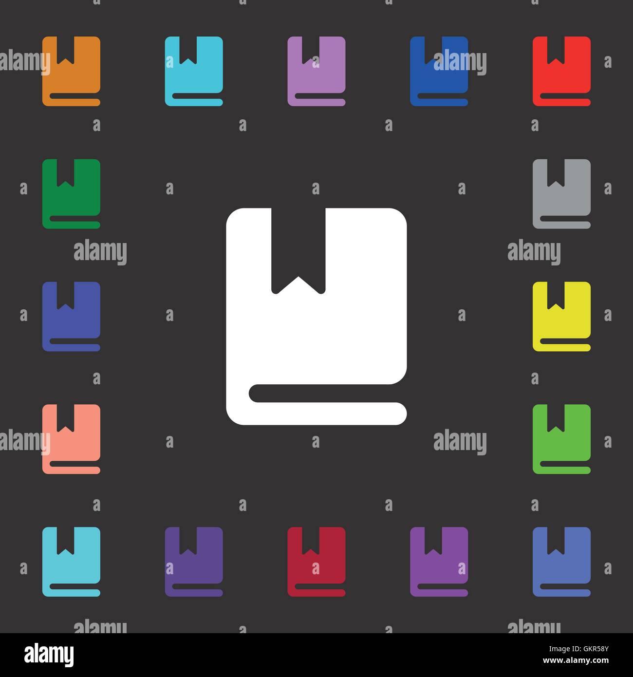 bookmark icon sign. Lots of colorful symbols for your design. Vector ...