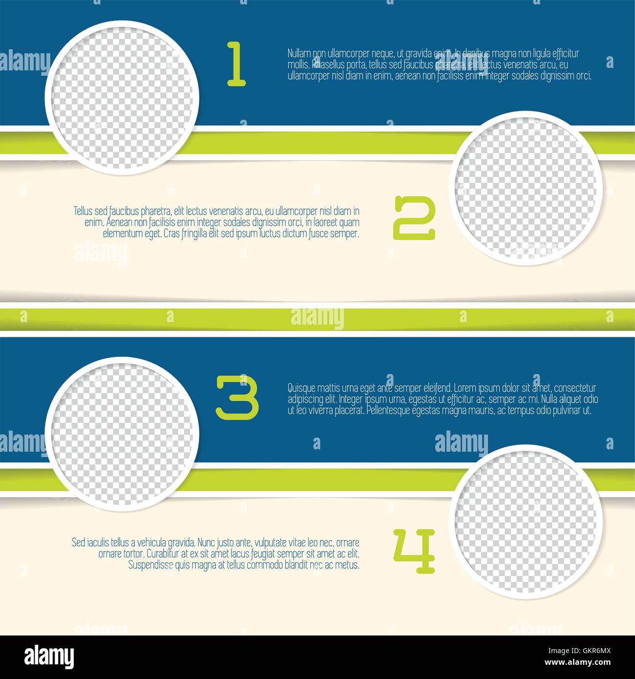 Infographic design with circle photo containers Stock Vector