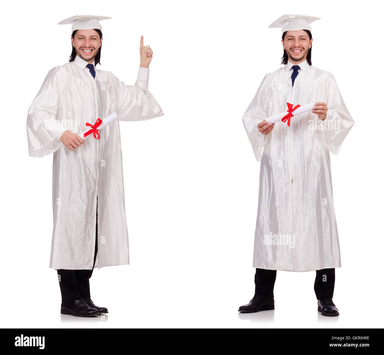 Young man ready for university graduation Stock Photo - Alamy