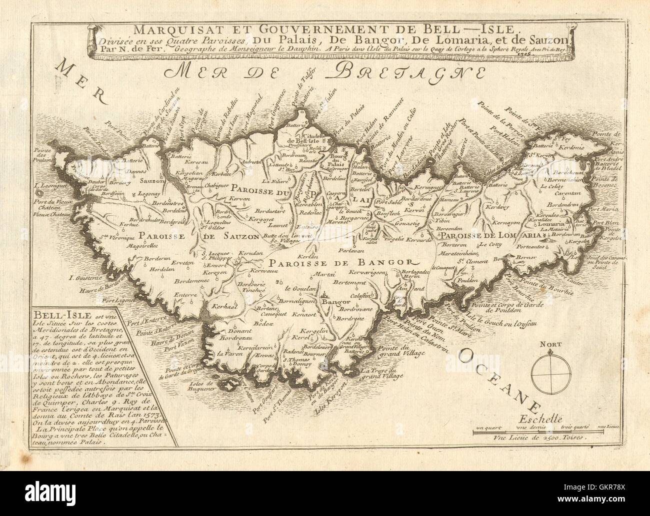 Belle ile en mer map hi-res stock photography and images - Alamy