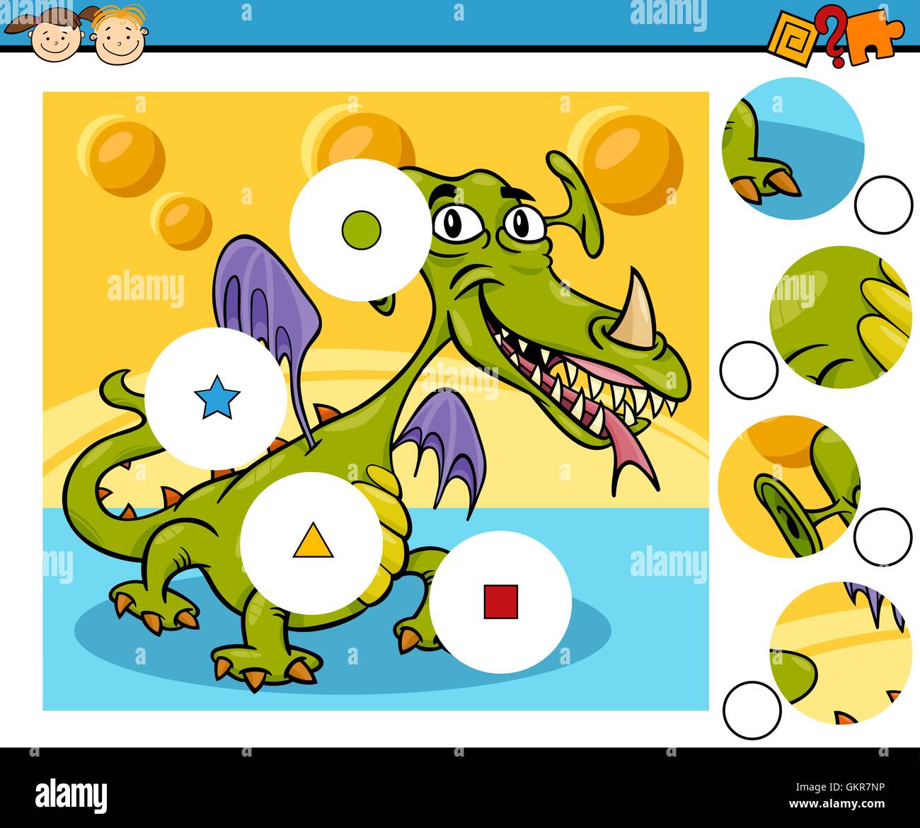 match pieces game cartoon Stock Vector Image & Art Alamy