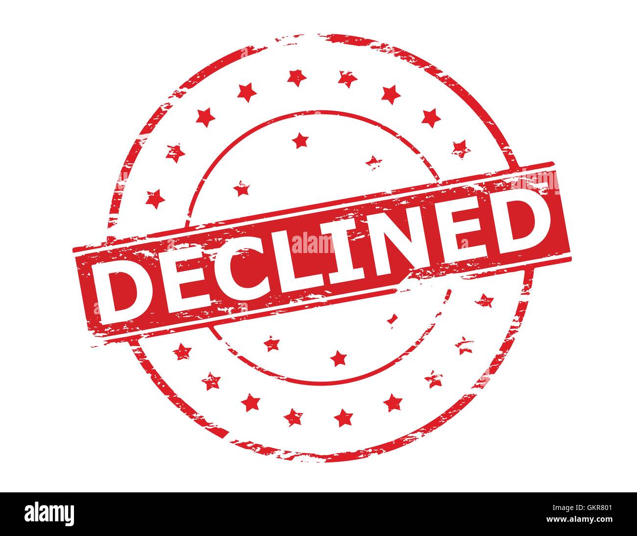Declined stamp Stock Vector Images Alamy