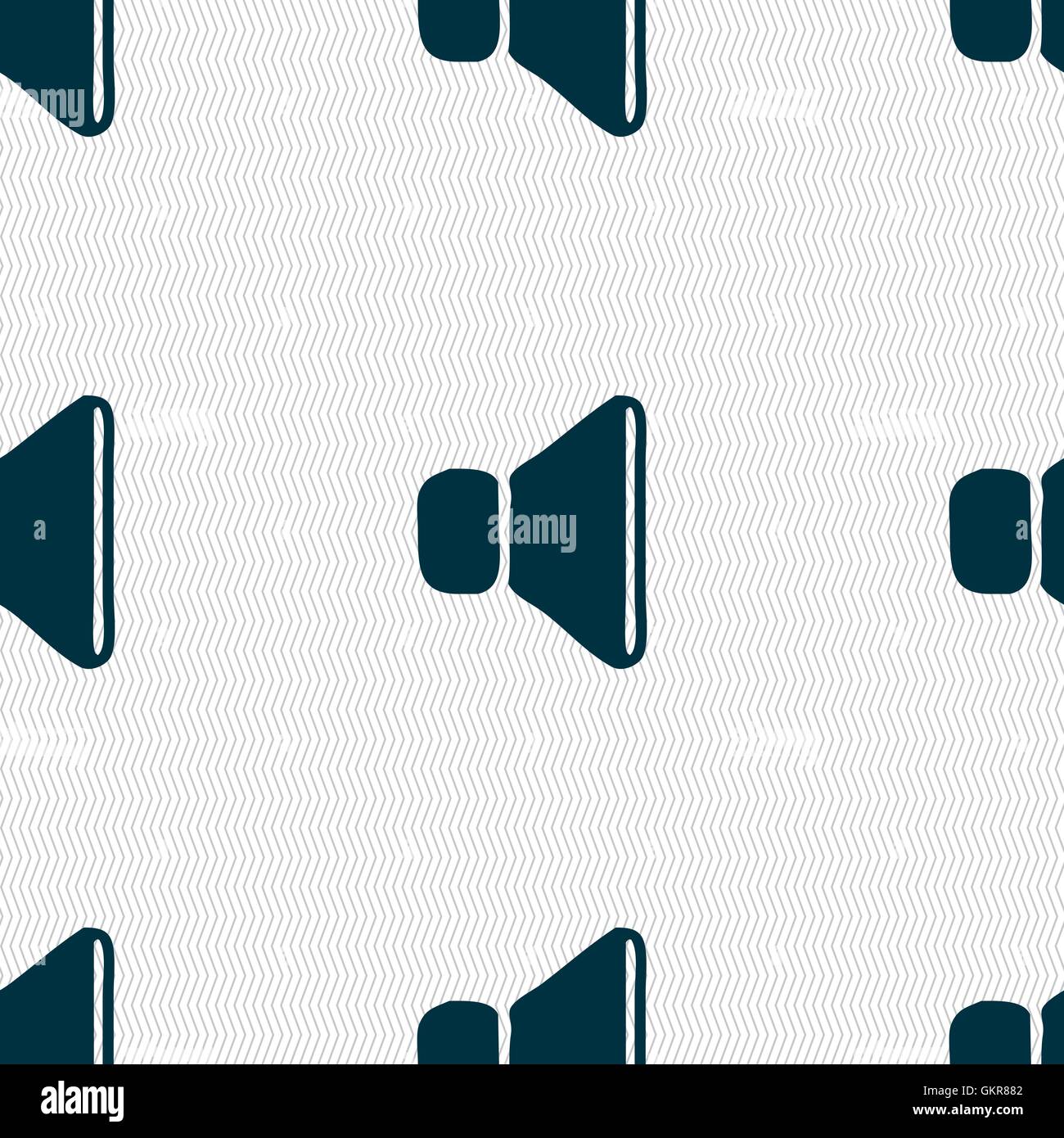 volume, sound icon sign. Seamless pattern with geometric texture ...