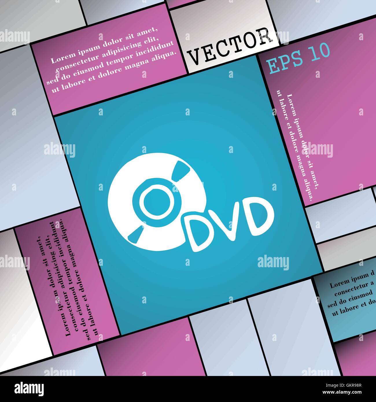 dvd icon sign. Modern flat style for your design. Vector Stock Vector ...