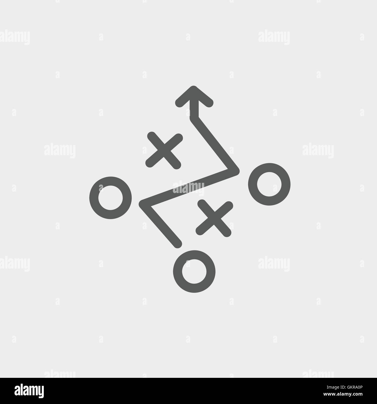 Tic-tac-toe game thin line icon Stock Vector