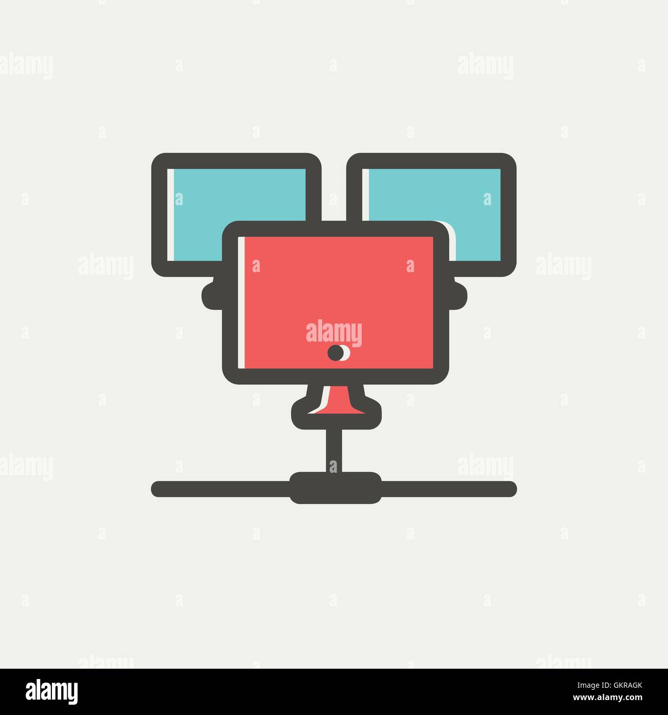 Three touchscreen devices thin line icon Stock Vector Image & Art - Alamy