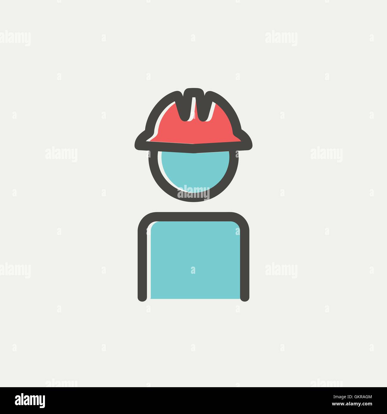 Construction hard hat man Stock Vector Images Alamy