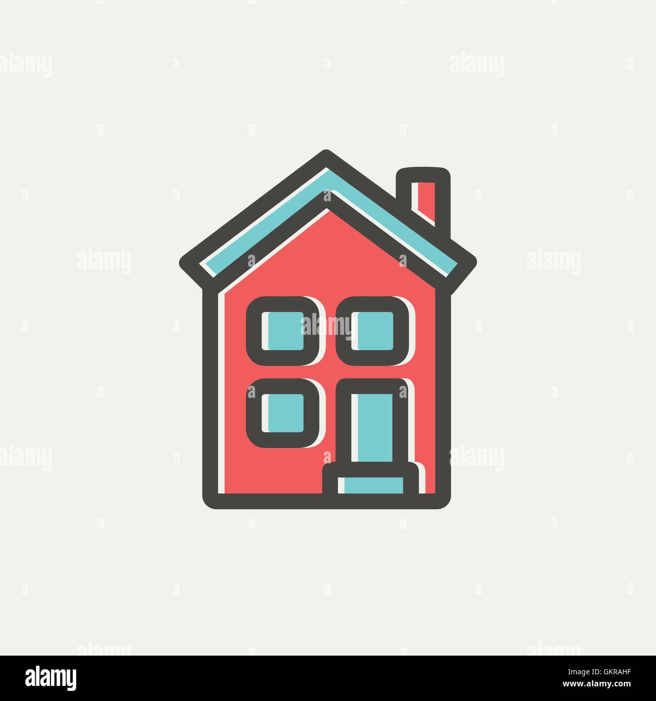 Home sweet line art Stock Vector Images - Alamy