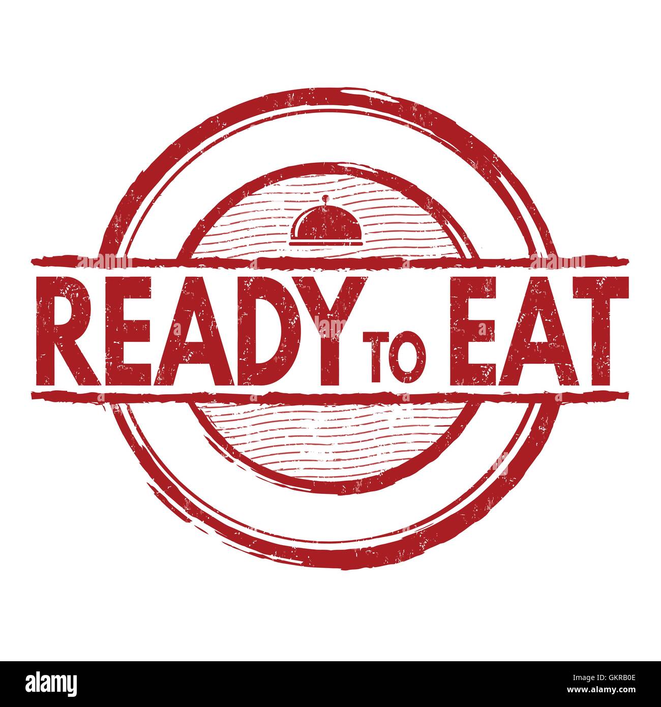 Ready to eat stamp Stock Vector