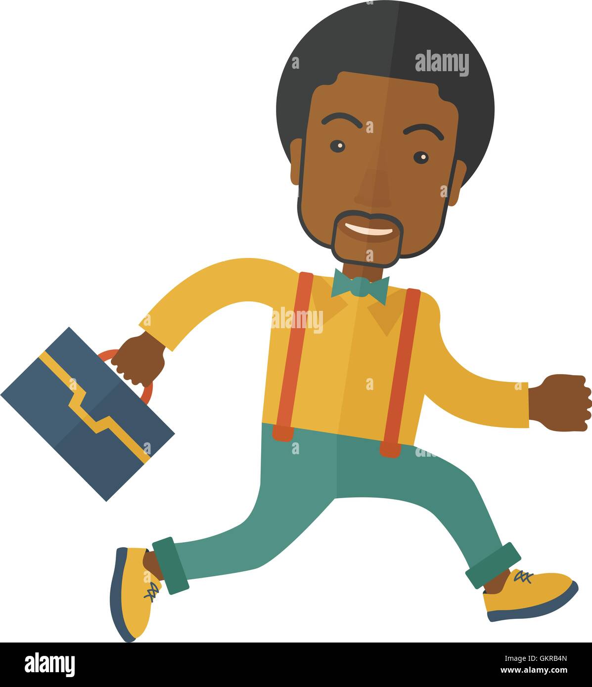 Buisnessman walking with his briefcase Stock Vector Image & Art - Alamy