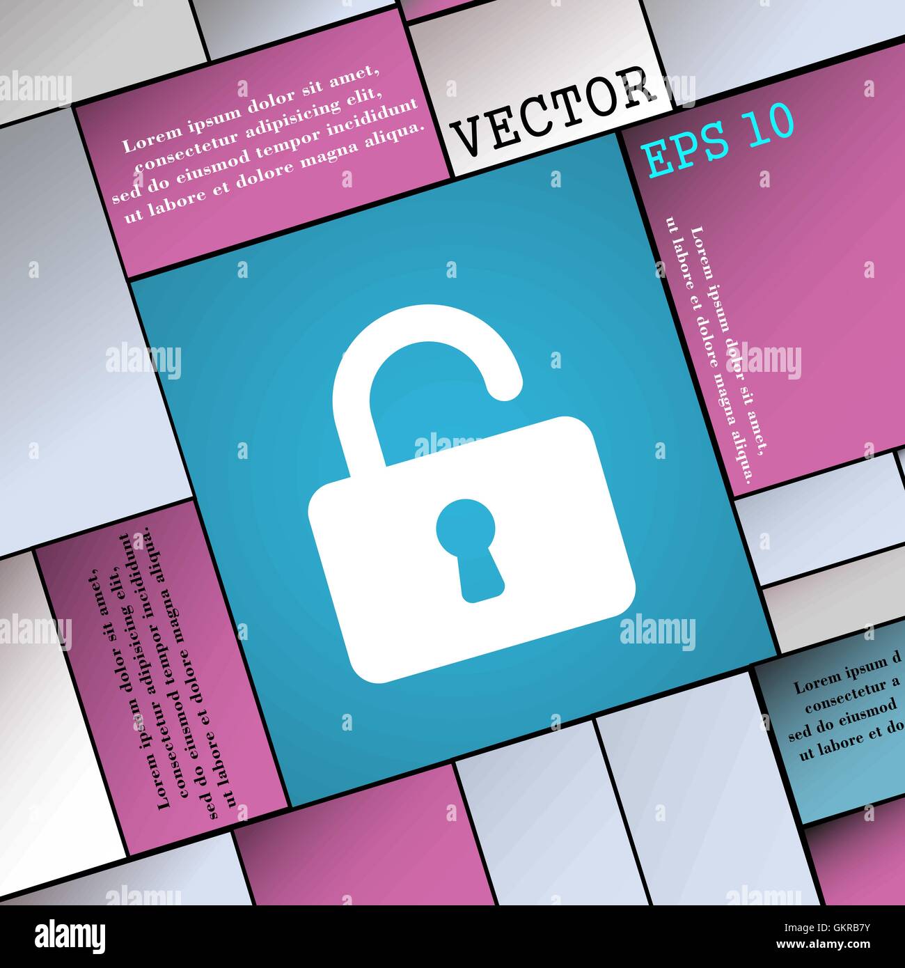 Open Padlock icon sign. Modern flat style for your design. Vector Stock ...