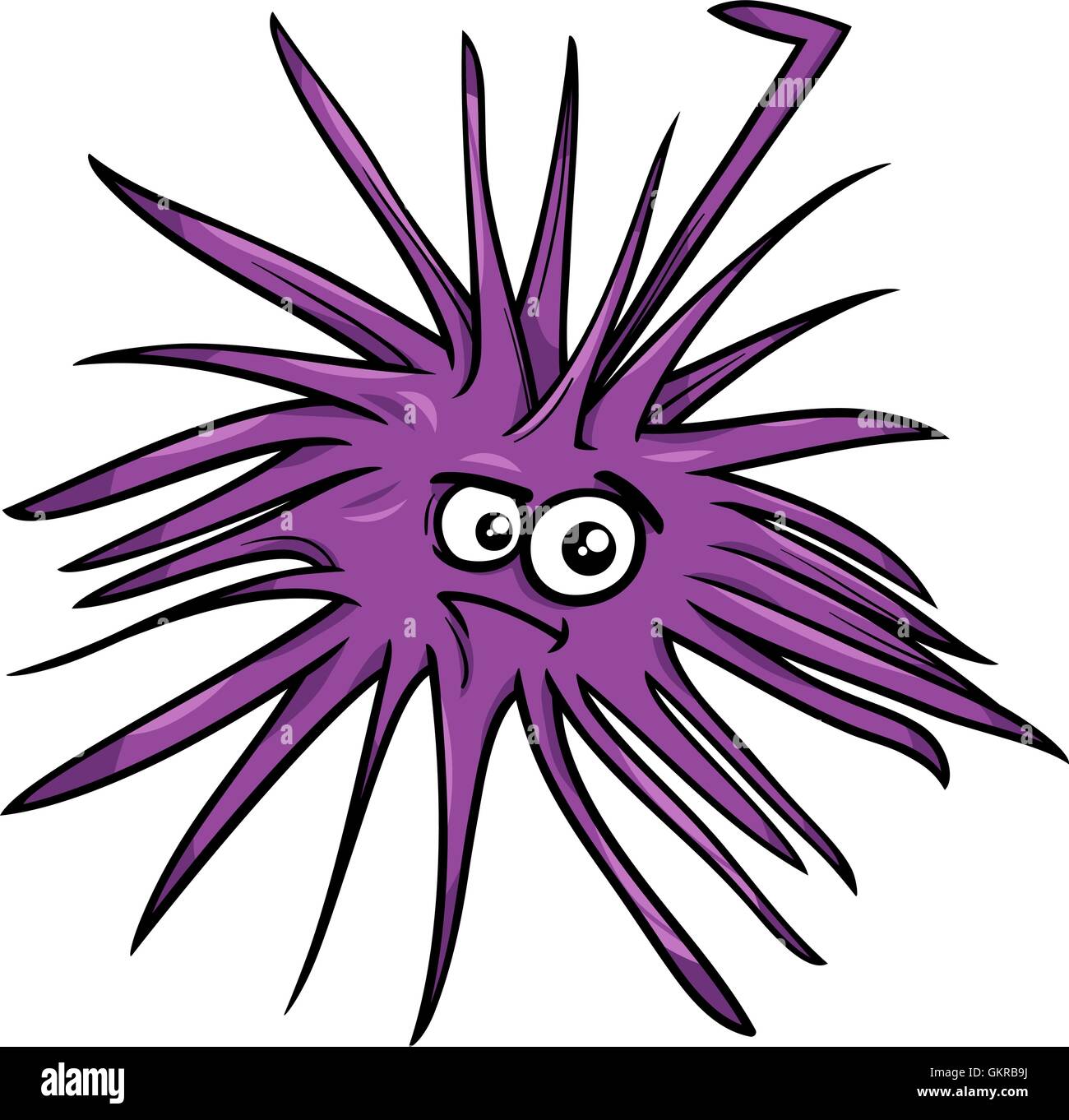 sea urchin cartoon illustration Stock Vector Image & Art Alamy