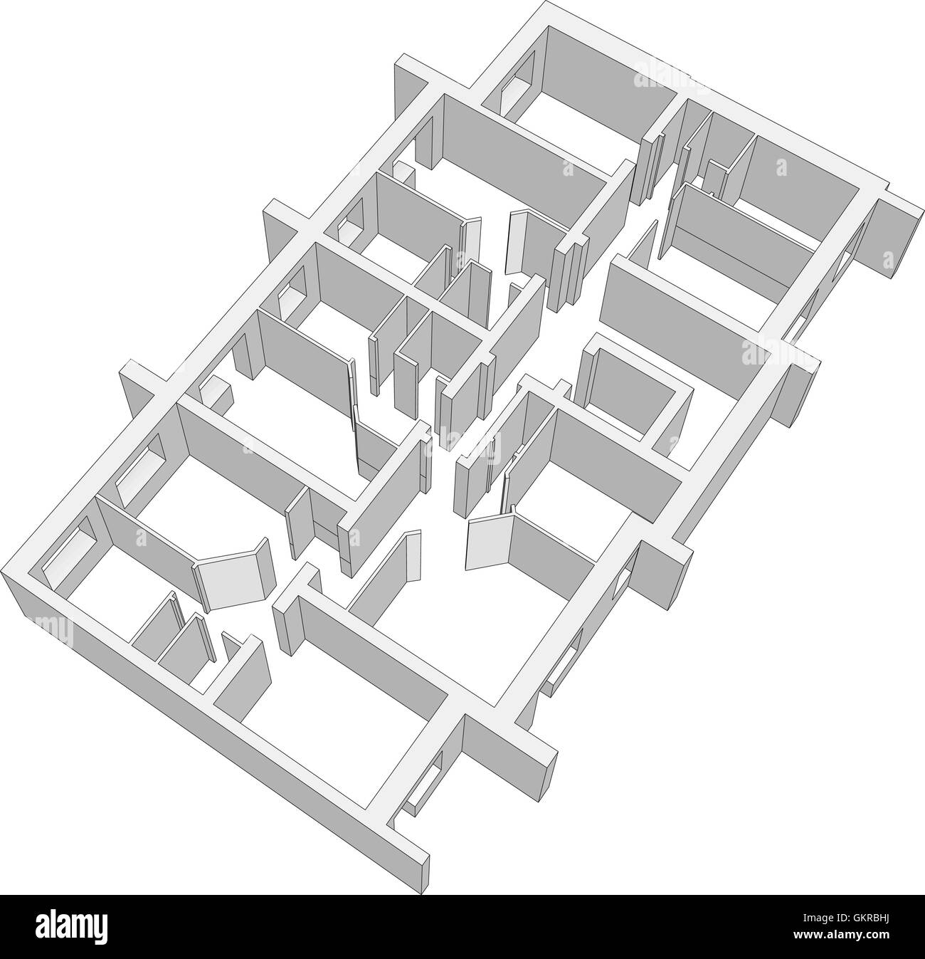 Building plan. Vector Stock Vector Image & Art - Alamy