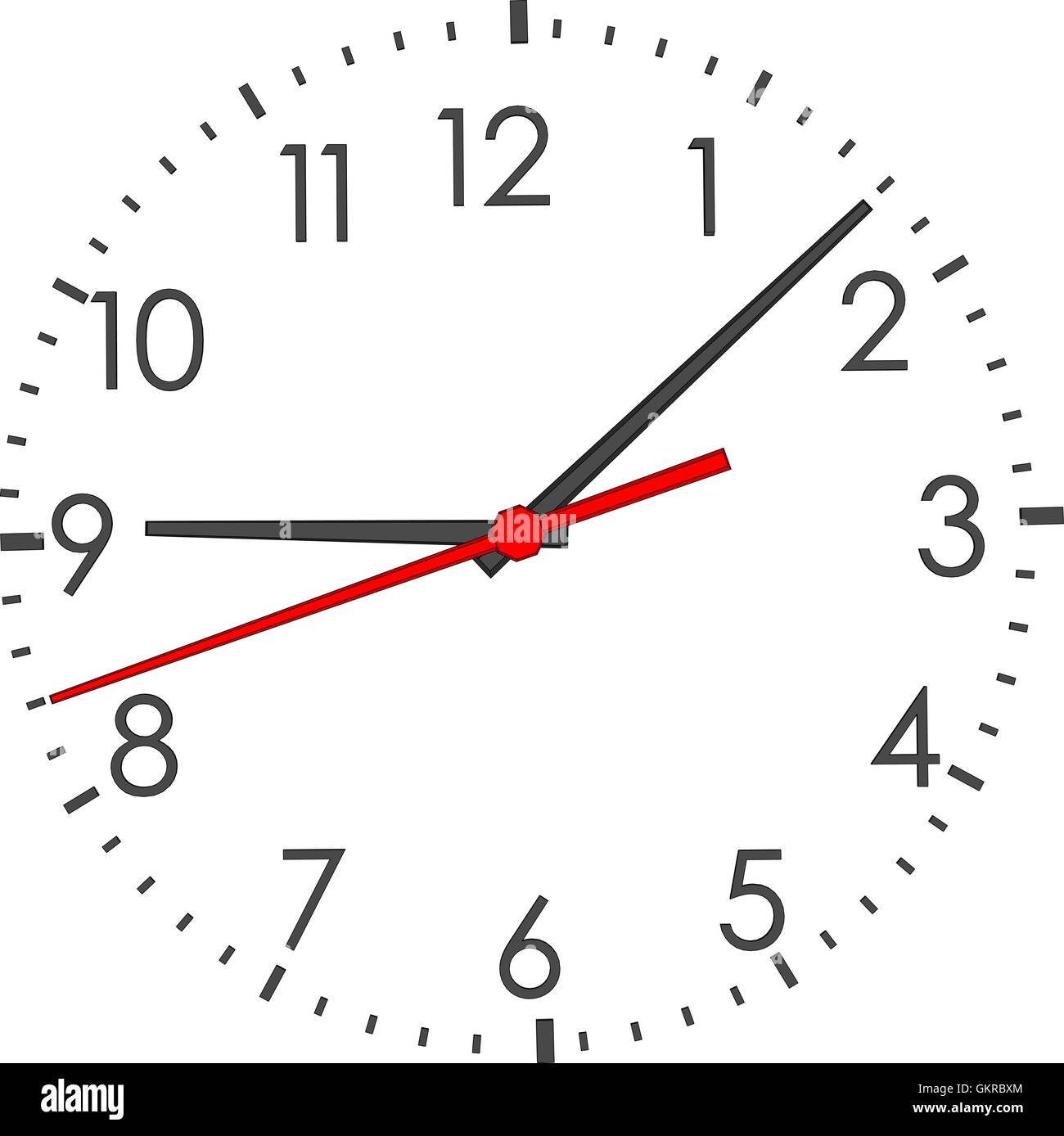 Clock face on white Stock Vector Image & Art Alamy