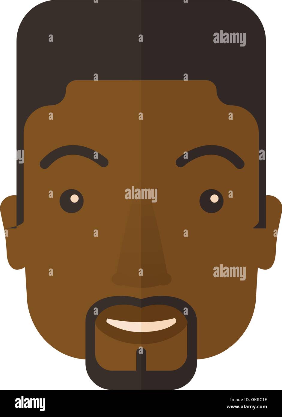 Face Of A Happy Black Guy Stock Vector Art Illustration Vector