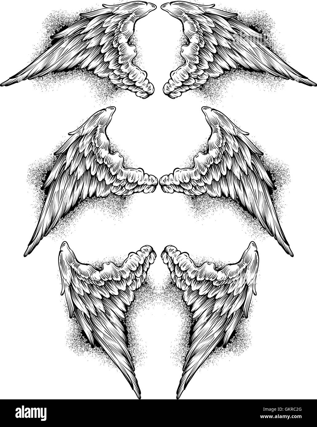 set of wings Stock Vector Image & Art - Alamy