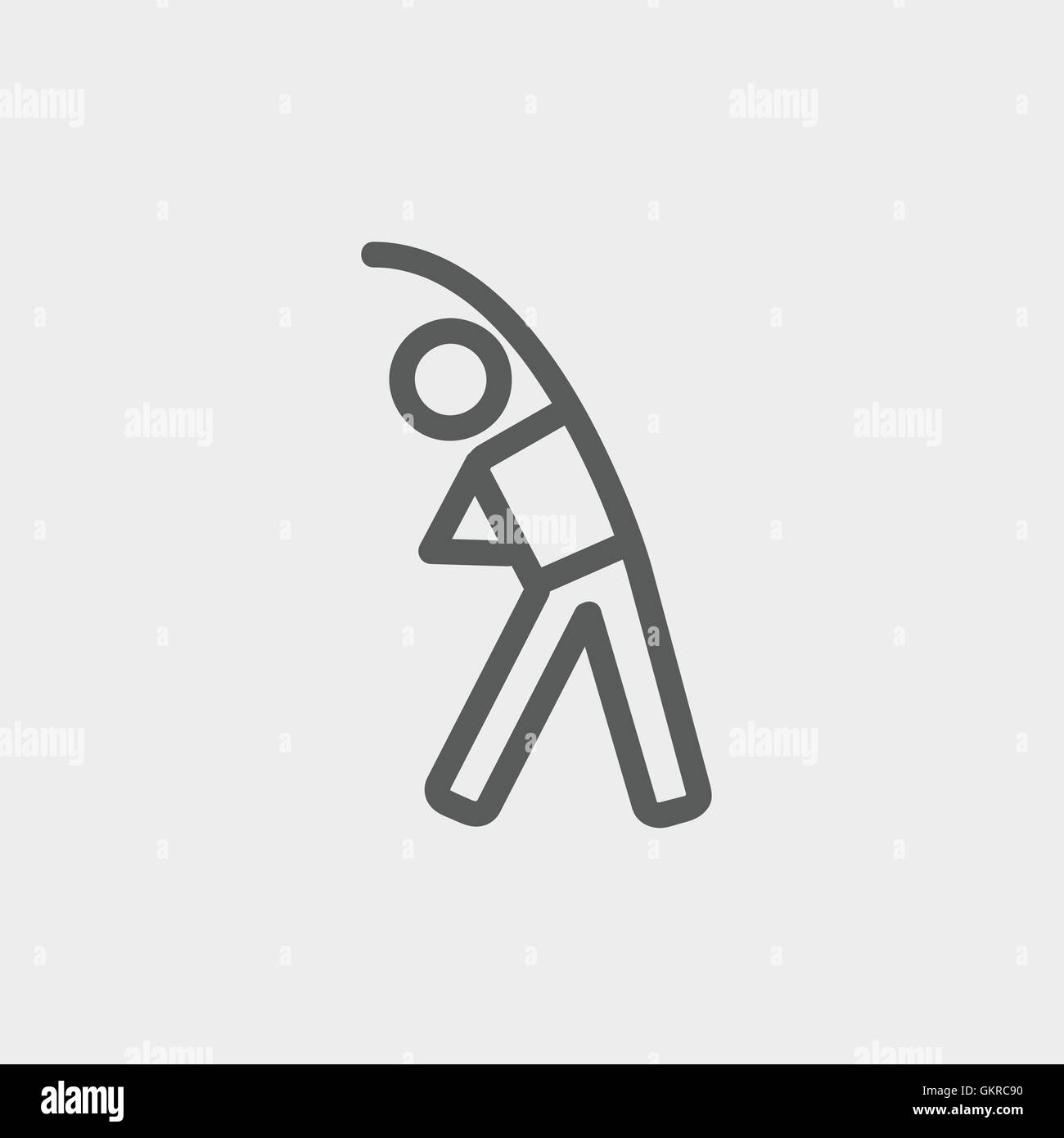 Man do strretching thin line icon Stock Vector Image & Art - Alamy