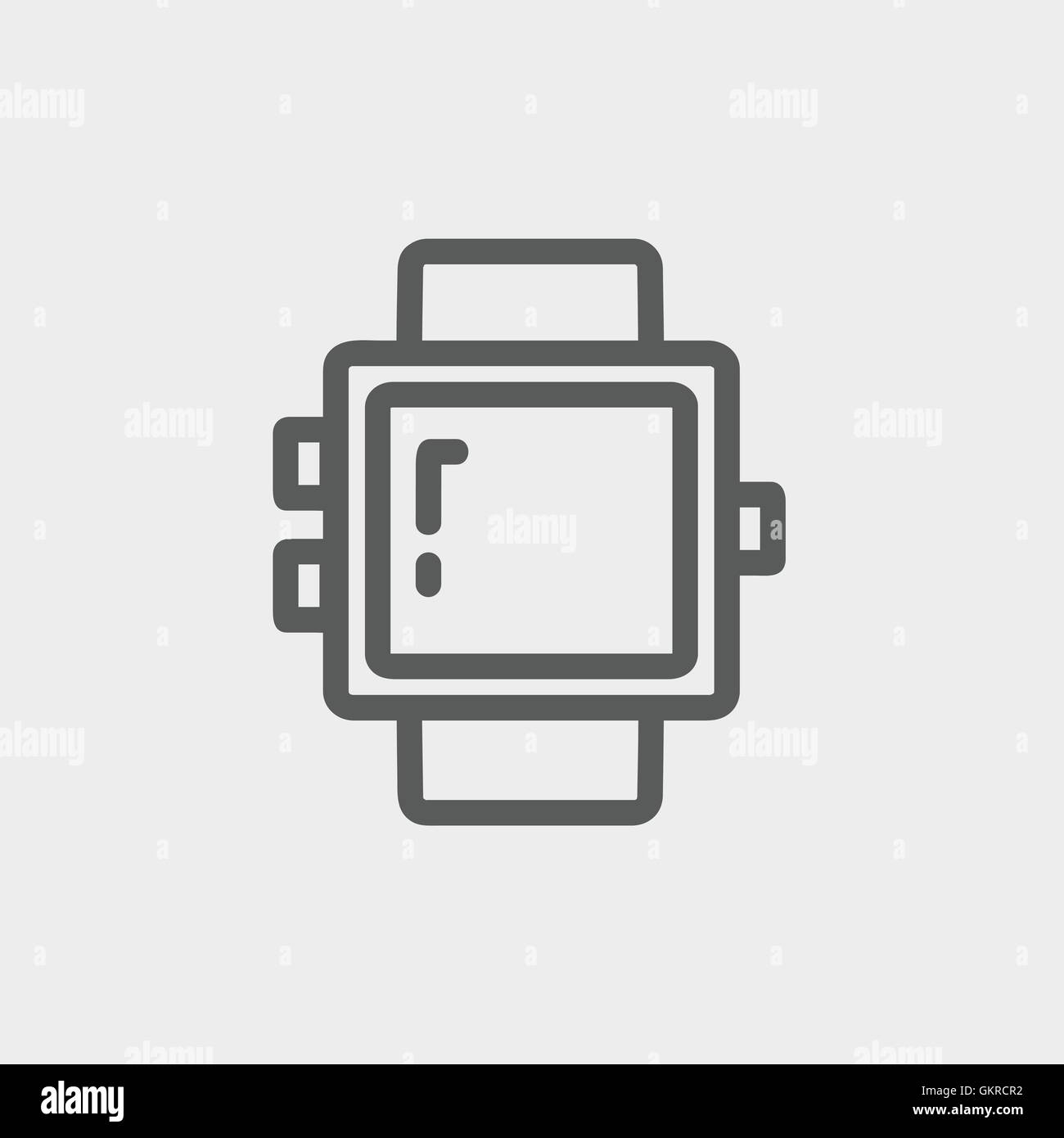 Blank smartwatch thin line icon Stock Vector Image & Art - Alamy