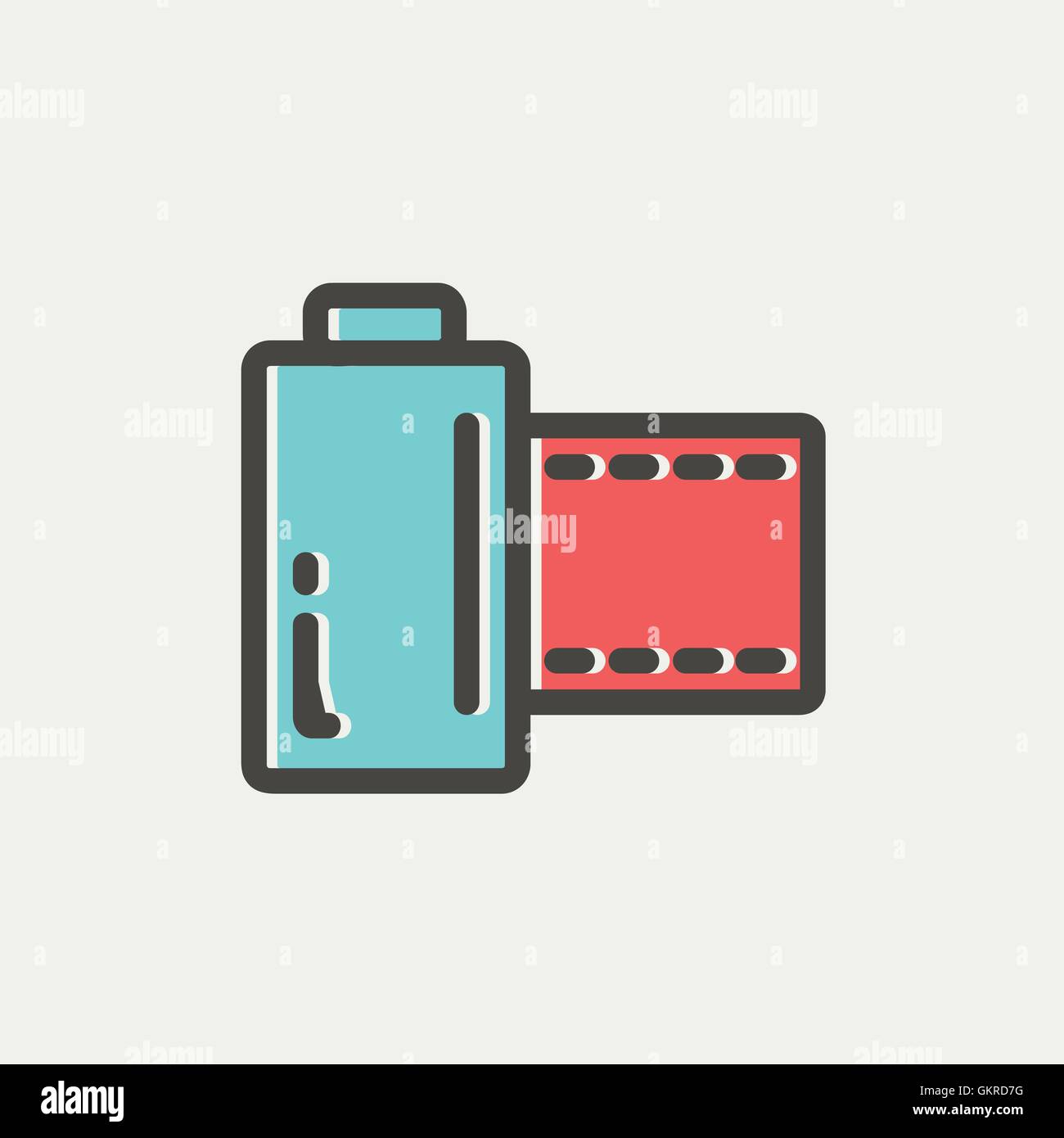 Camera film roll thin line icon Stock Vector Image & Art - Alamy