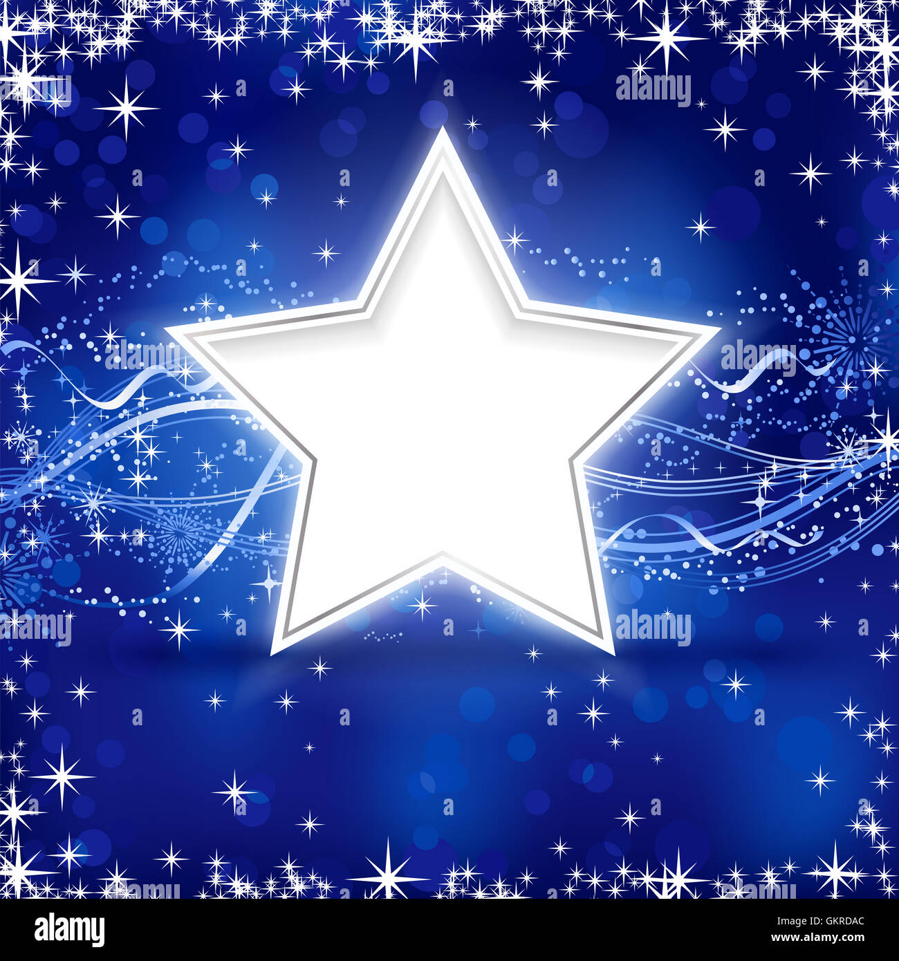 Blue silver Christmas star background Stock Photo - Alamy