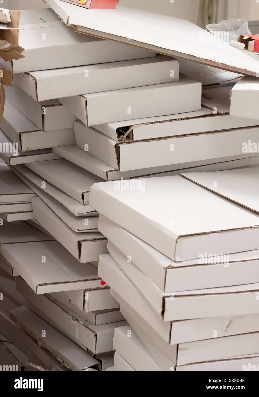 Pile of used wrapping material Stock Photo Alamy