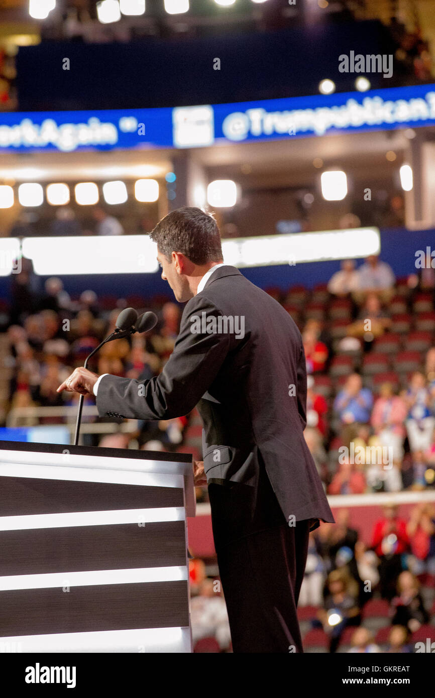Cleveland, Ohio, USA,19th July, 2016 Speaker of the House Paul Ryan at ...