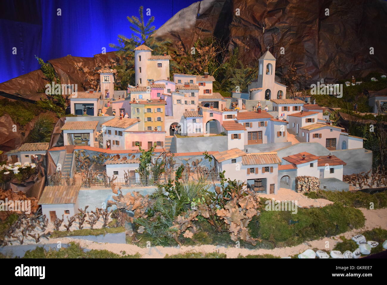 Little village in Provence for nativity scene Stock Photo