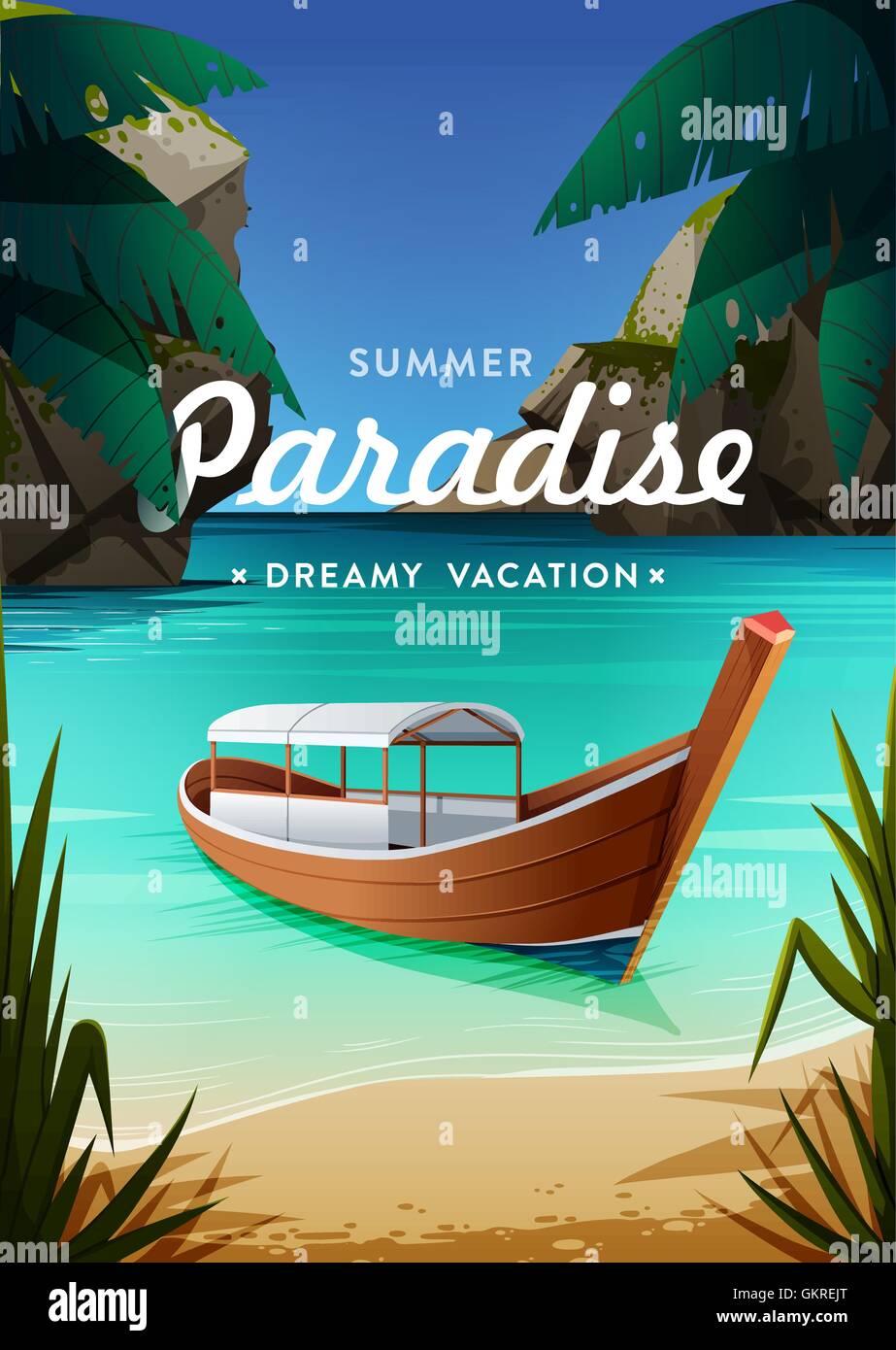 Summer vacation concept background Stock Vector Image & Art - Alamy
