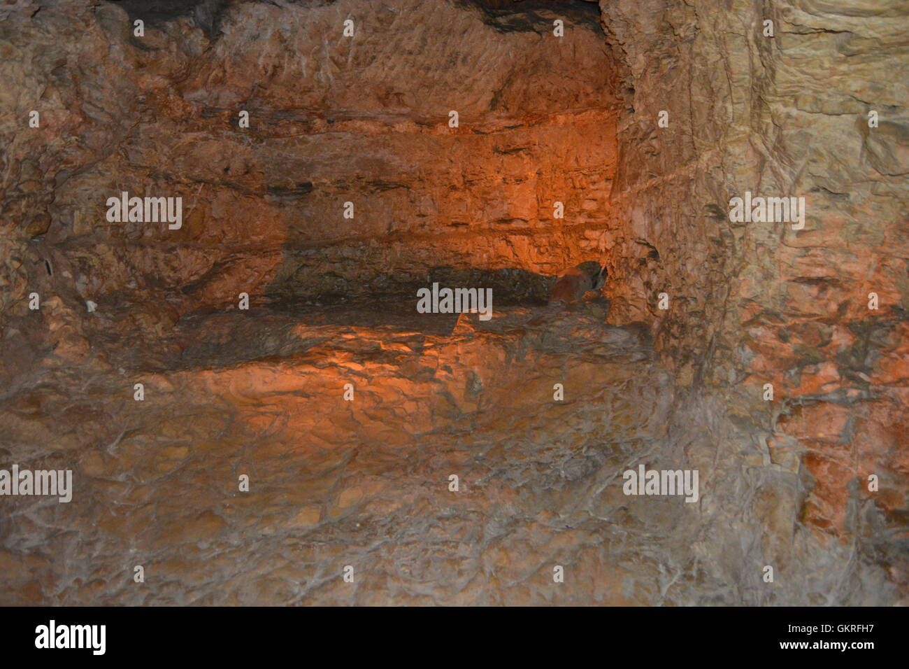 Siloam tunnel, Hezekiah's Tunnel, City of David, Jerusalem Stock Photo