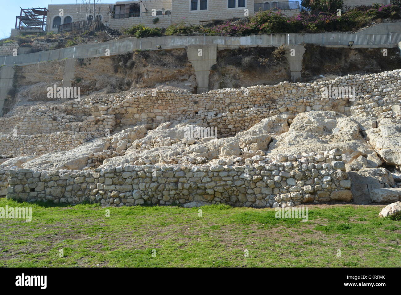 Siloam tunnel, Hezekiah's Tunnel, City of David, Jerusalem Stock Photo