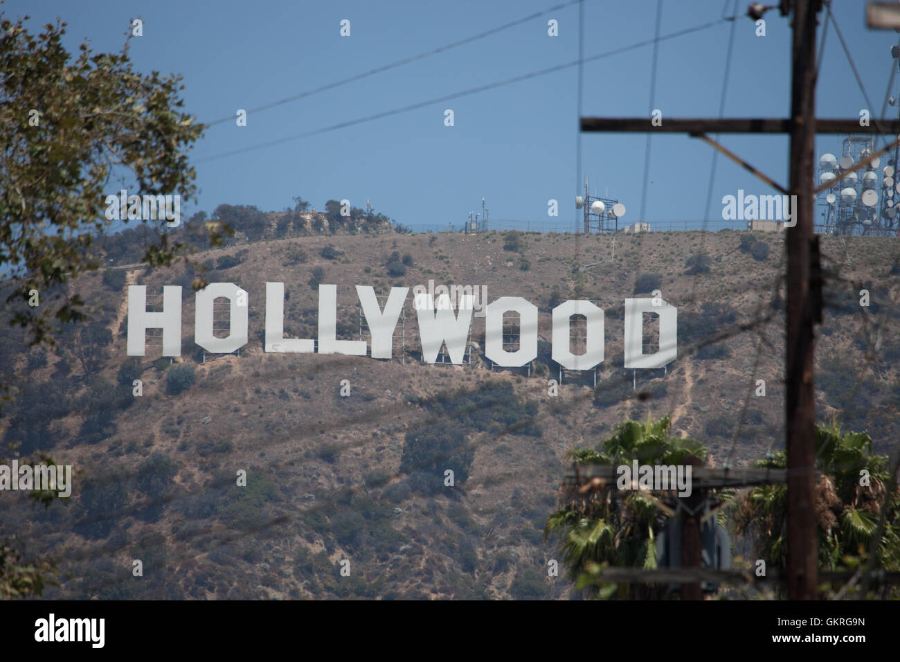 Hollywood iletters icon of  movie industry in USA and in the world Stock Photo