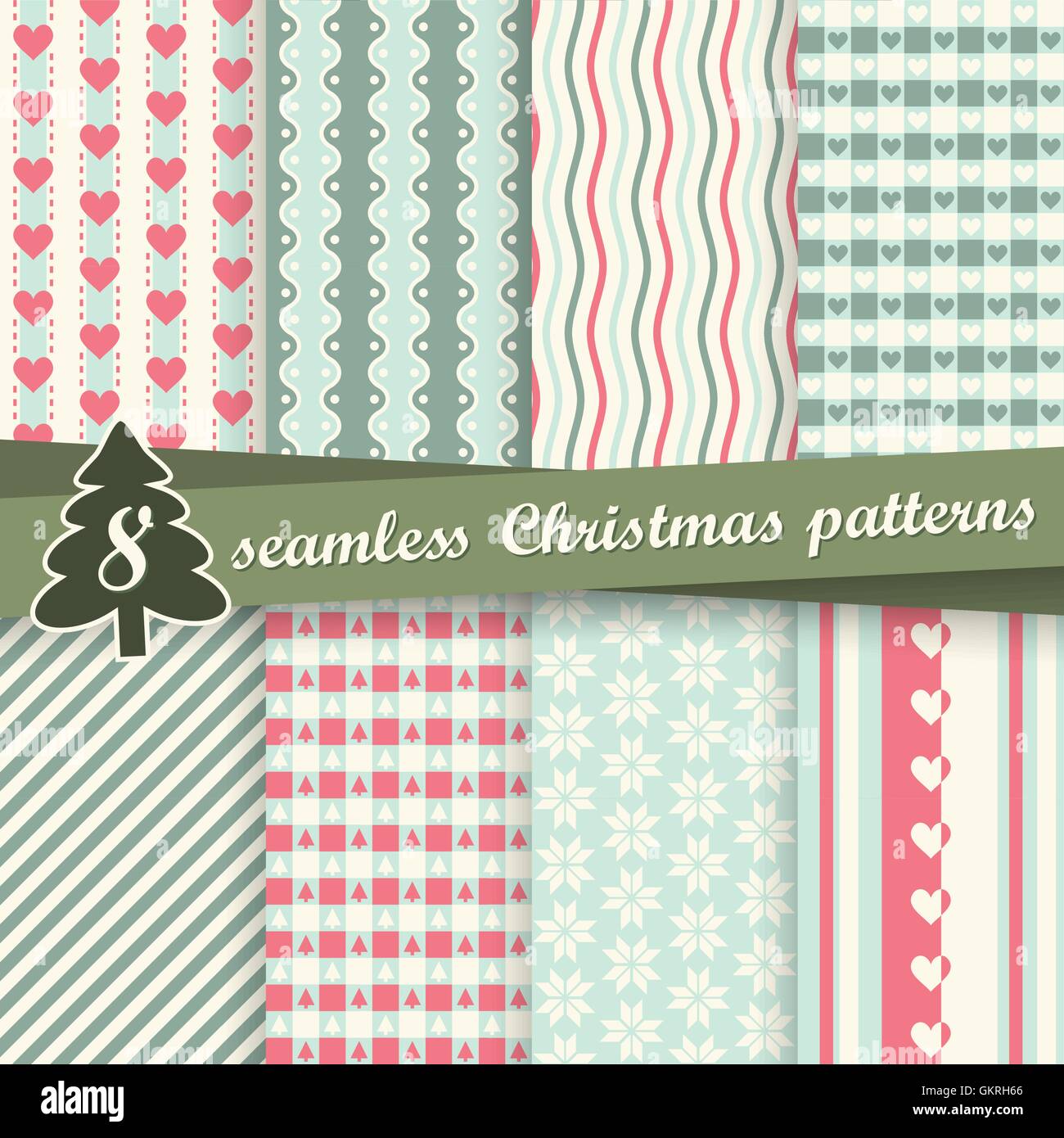 collection seamless christmas backgrounds Stock Vector Image & Art - Alamy