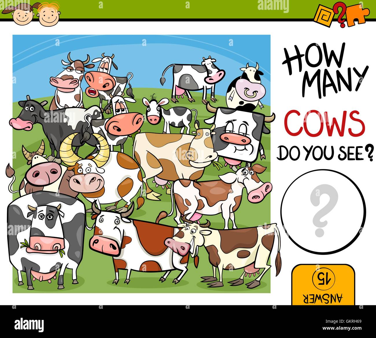 calculation education illustration count cartoon numbering puzzle